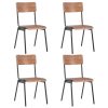 Dining Chairs Brown Plywood – 4