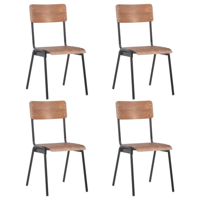 Dining Chairs Brown Plywood – 4