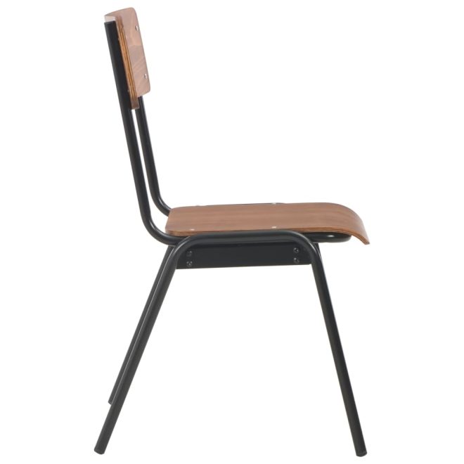 Dining Chairs Brown Plywood – 4