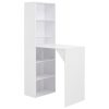 Bar Table with Cabinet 115x59x200 cm – White