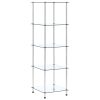 5-Tier Shelf Transparent 40x40x130 Tempered Glass – 130 cm