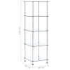 5-Tier Shelf Transparent 40x40x130 Tempered Glass – 130 cm