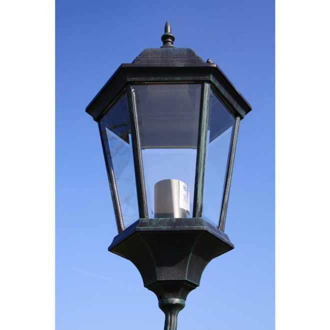 Garden Light Post arms 230 cm Dark Green/Black Aluminium – 3