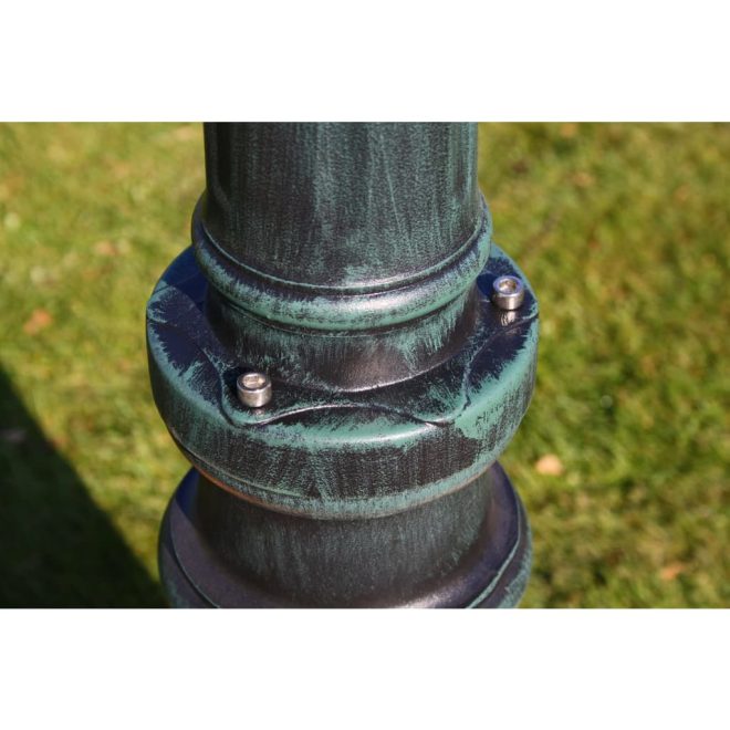 Garden Light Post arms 230 cm Dark Green/Black Aluminium – 3