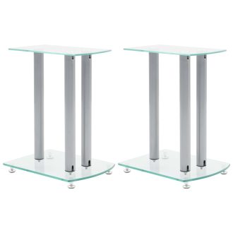 Aluminum Speaker Stands Safety Glass 2pcs