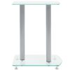 Aluminum Speaker Stands Safety Glass 2pcs – Transparent