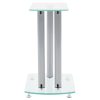 Aluminum Speaker Stands Safety Glass 2pcs – Transparent