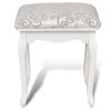 Dressing Stool Fabric – White