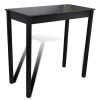 Bar Table with Bar Chairs Black