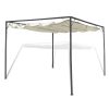 Garden Gazebo with Retractable Roof Canopy – White