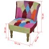 French Chair with Patchwork Design Fabric – 1