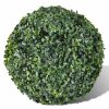 Boxwood Ball Artificial Leaf Topiary Ball 27 cm With Solar LED String 2 pcs