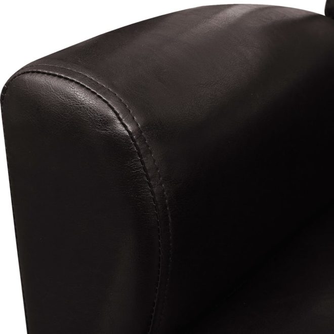 Sofa Chair Faux Leather – Dark Brown