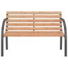 Garden Bench 120 cm Wood and Iron – Brown