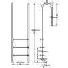 Pool Ladder 3 Steps Stainless Steel 304 120 cm