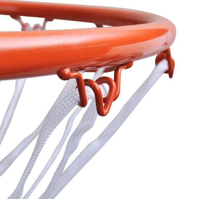 Basketball Goal Hoop Set Rim with Net – 45 cm, Orange