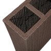 Garden Rectangle Rattan Raised Bed Set – Brown, 1