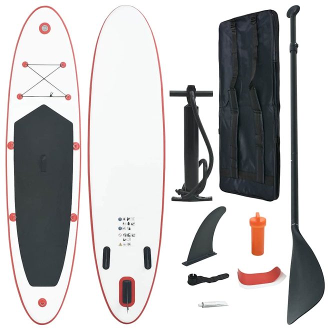 Stand Up Paddle Board Set SUP Surfboard Inflatable – 330x72x10 cm, Red