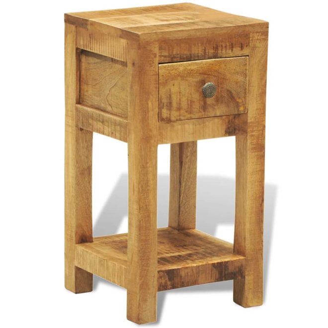 Caldwell Nightstand with 1 Drawer Solid Mango Wood