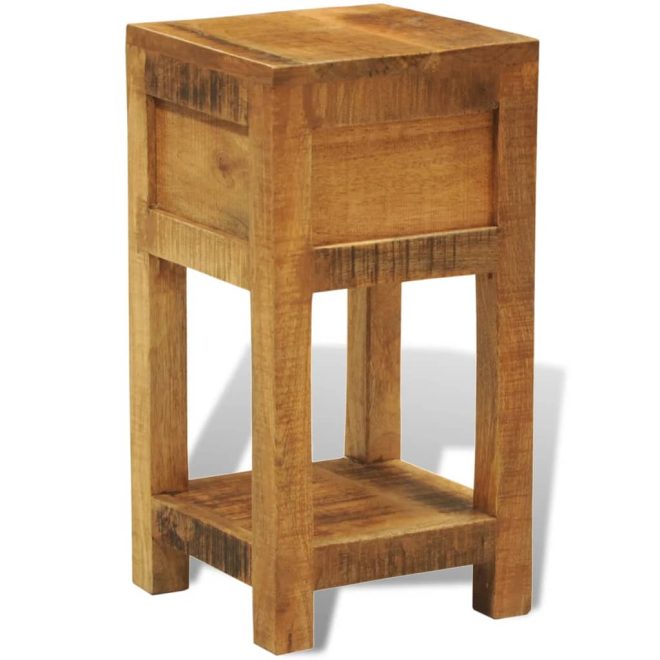 Caldwell Nightstand with 1 Drawer Solid Mango Wood