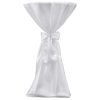 Table Cover White 70 cm with Ribbon 2 pcs