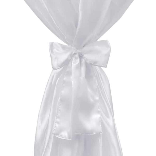 Table Cover White 70 cm with Ribbon 2 pcs