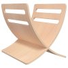 Wooden Magazine Rack Floor Standing – Beige