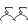 2 pcs Log Tongs with TPR Handle