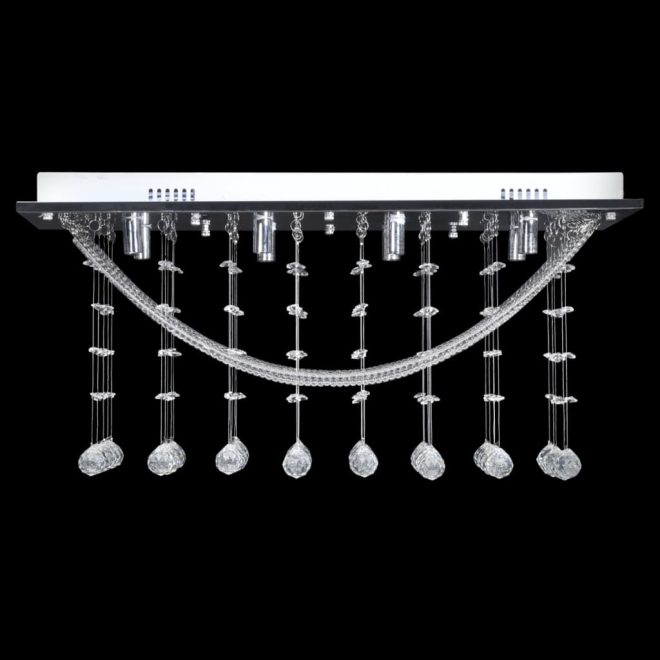 Ceiling Lamp with Glittering Glass Crystal Beads 8 x G9 29 cm