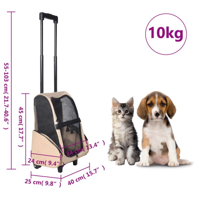 Multipurpose Pet Trolley Foldable – Beige