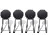 Folding Bar Stools 4 pcs Faux Leather