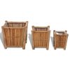 3 pcs Bamboo Raised Bed with Nylon Lining