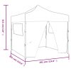 Foldable Tent 3 x 3 m with 4 Walls – Cream