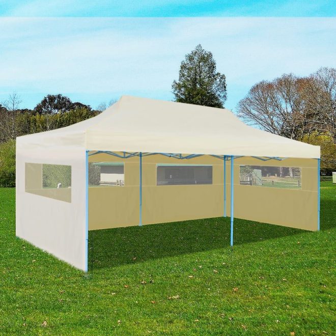 Foldable Pop-up Party Tent 3 x 6 m – Cream