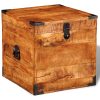 Storage Chest Cubic Rough Mango Wood