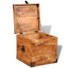 Storage Chest Cubic Rough Mango Wood