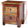 Economy Nightstand with 2 Drawers Solid Reclaimed Wood