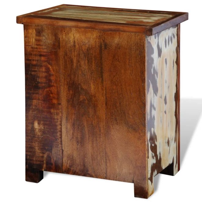 Economy Nightstand with 2 Drawers Solid Reclaimed Wood