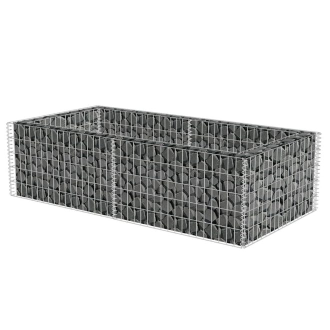 Gabion Planter Galvanised Steel 180x90x50 cm