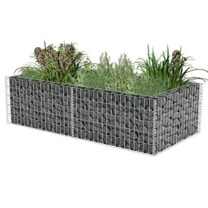 Gabion Planter Galvanised Steel 180x90x50 cm