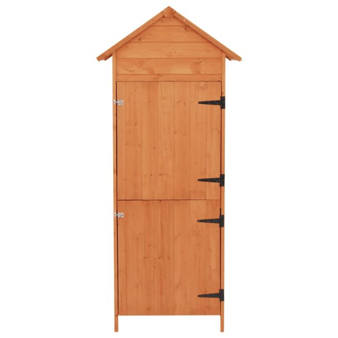 Garden Storage Cabinet Brown 79x49x190 cm