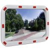 Convex Traffic Mirror Rectangle with Reflectors – 40×60 cm