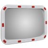 Convex Traffic Mirror Rectangle with Reflectors – 40×60 cm