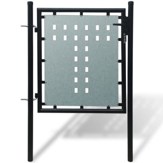 Black Single Door Fence Gate