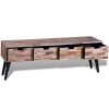 Hartsville Console TV Cabinet with 4 Drawers Reclaimed Teak