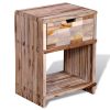 Pottsville Nightstand with Drawer Reclaimed Teak Wood