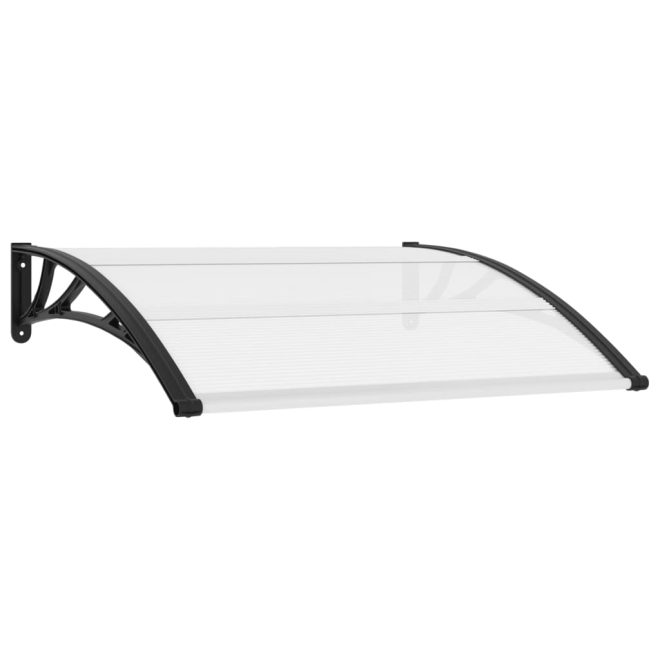 Door Canopy PC – 120×100 cm, White and Black