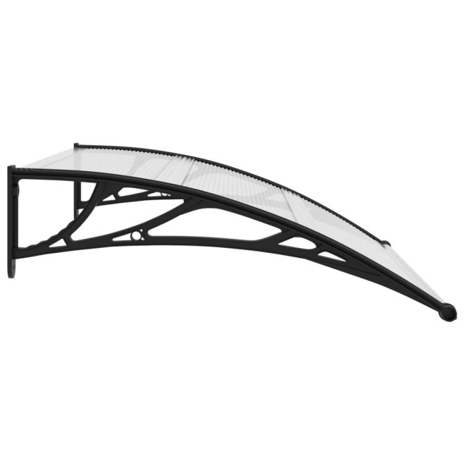 Door Canopy PC – 120×100 cm, White and Black