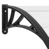 Door Canopy PC – 120×100 cm, White and Black