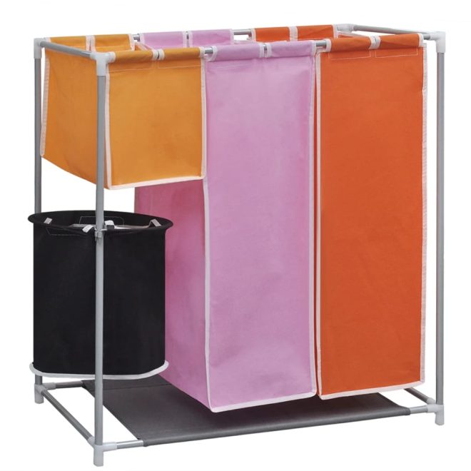 3-Section Laundry Sorter Hamper with a Washing Bin – 1